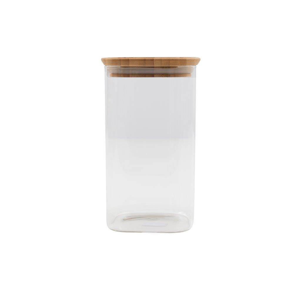 BOCAL VERRE COUVERCLE BAMBOU 1L - Visuel 0